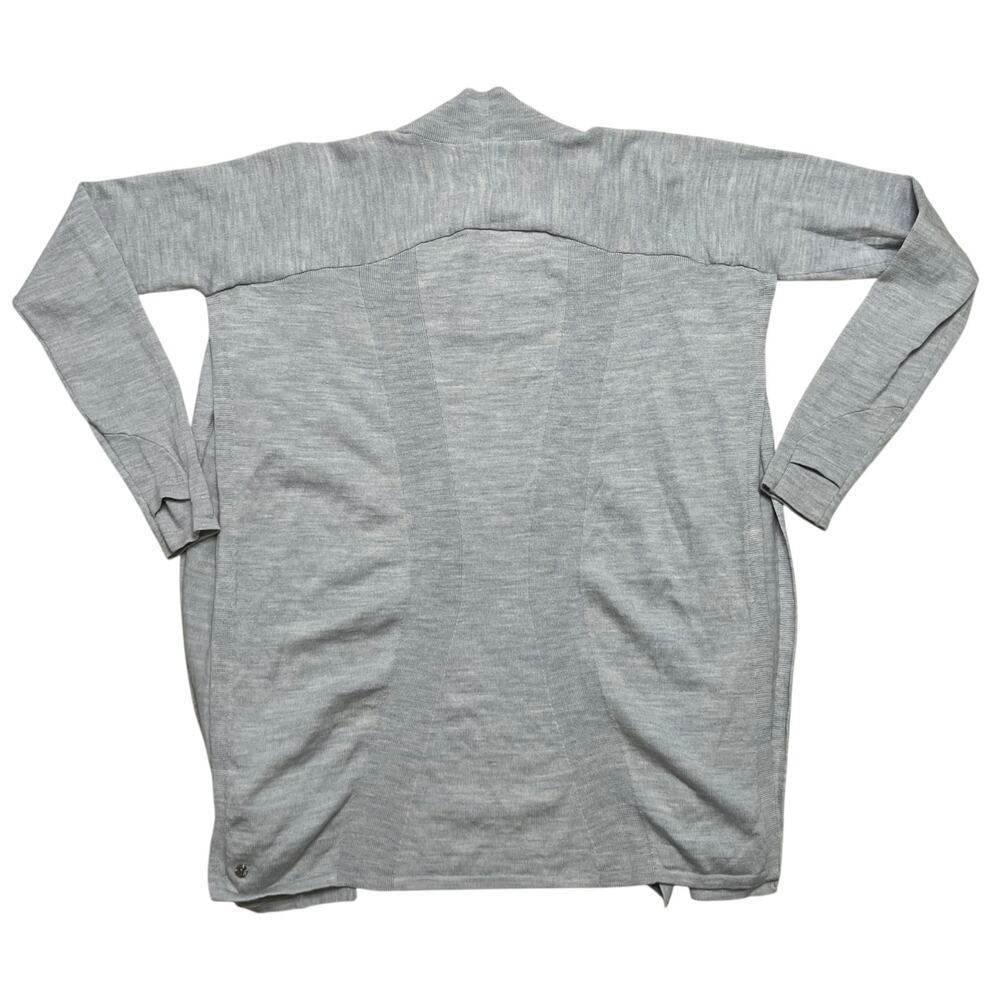 Lululemon Blissful Zen 100% Merino Wool Sweater Wrap‎ in Heathered Gray - 4 - Picture 3 of 7